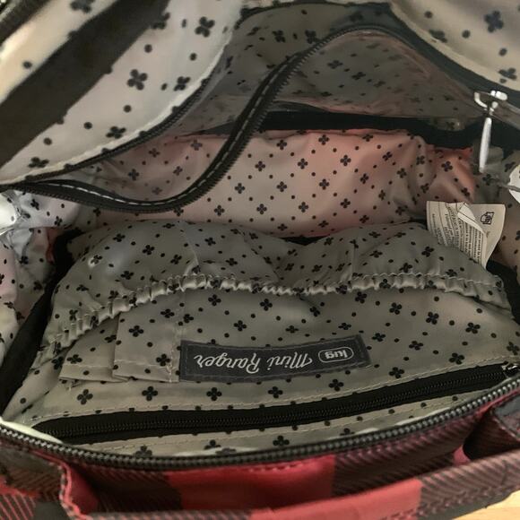 LUG Black & Red Buffalo Plaid Nylon MINI RANGER Crossbody Organizer - Picture 11 of 16